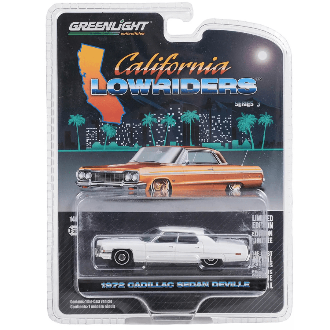 Cadillac Sedan deVille *California Lowriders Greenlight 1/64 1972 - Garage23