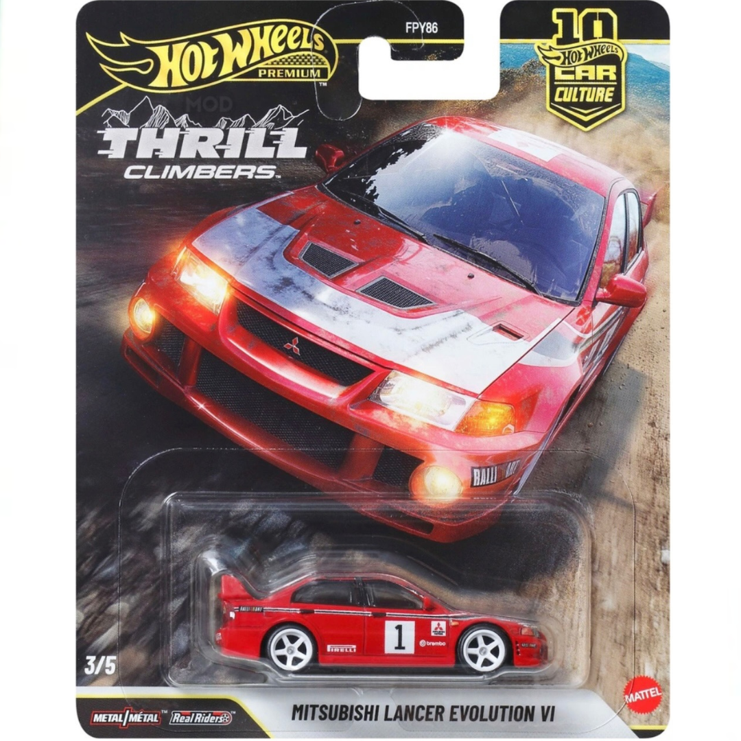 Hot Wheels Premium Thrill Climbers Mitsubishi Lancer Evolution VI #1 Tommi Mäkinen hwmvJKF19