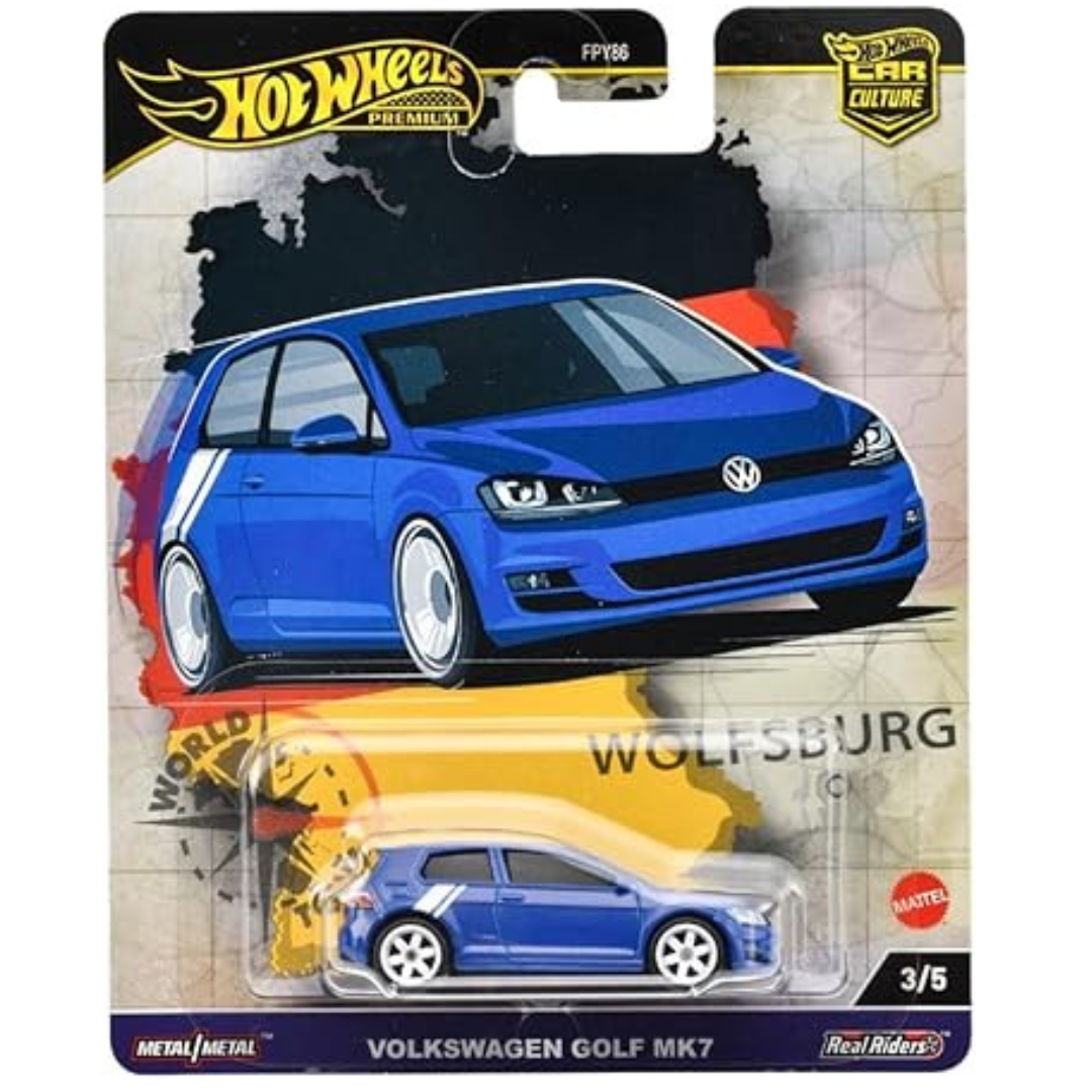Hot Wheels Premium Volkswagen Golf Mk7 World Tour Car Culture HRV79