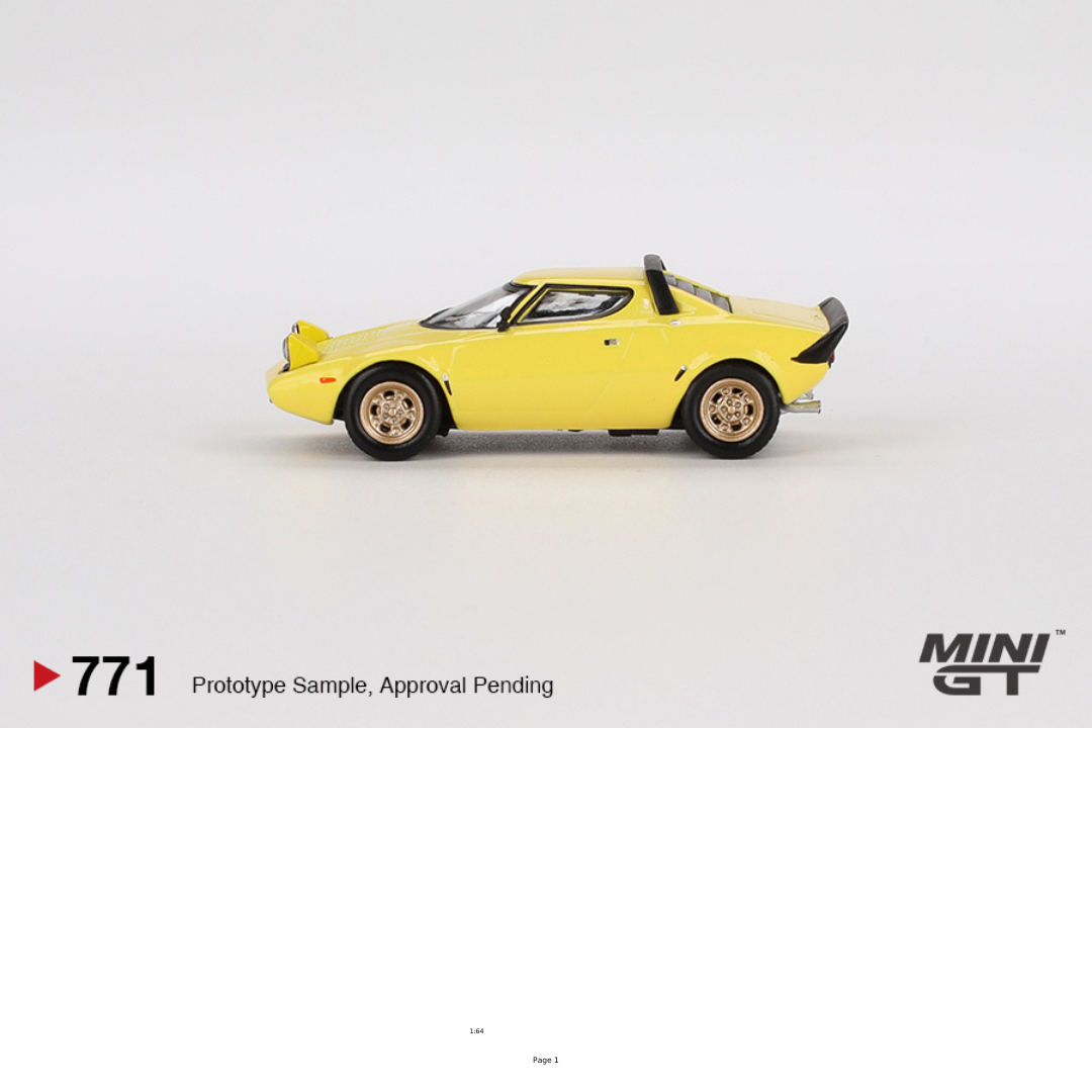 Mini gt LANCIA STRATOS HF STRADALE GIALLO FLY 1975