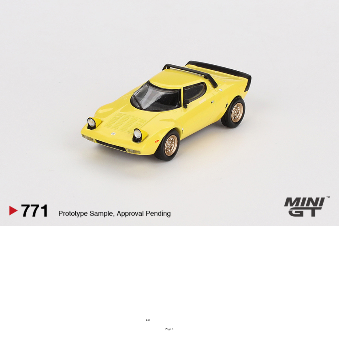 Mini gt LANCIA STRATOS HF STRADALE GIALLO FLY 1975