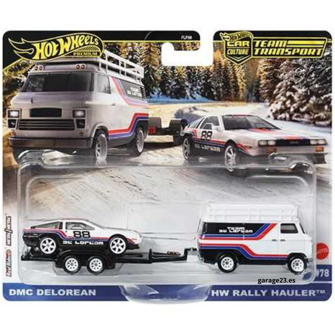 HOT WHEELS TEAM TRANSPORT DMC DELOREAN RALLY HW HAULER