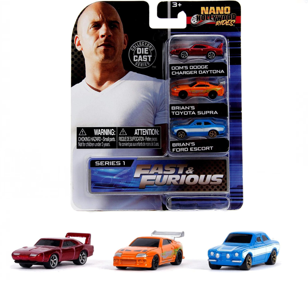 Jada Nano Hollywood Rides Supra Plymouth Escort Diecast