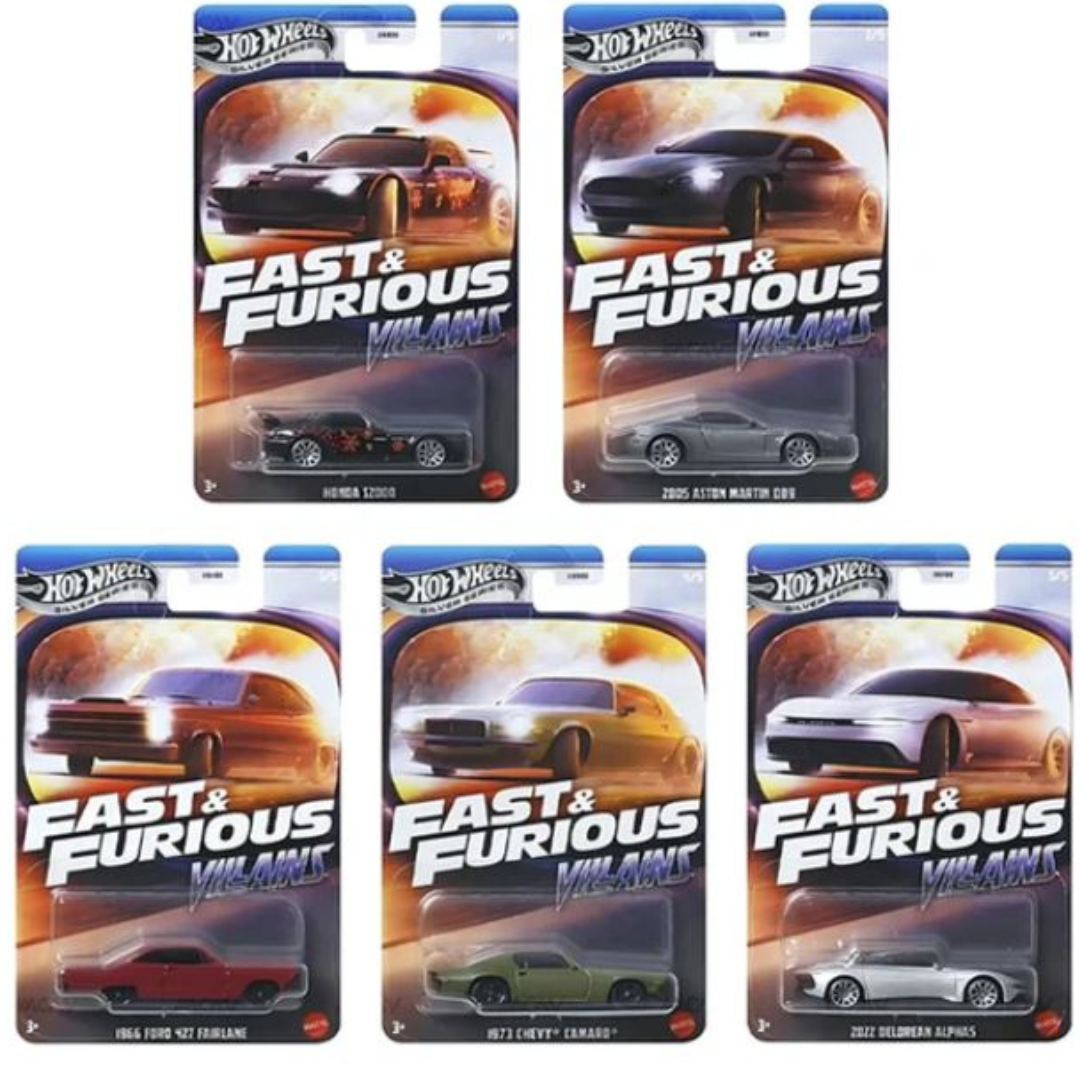 %%% Hot Wheels Villains Fast and Furious Serie completa Honda s2000 Basicos Villanos HNR88J