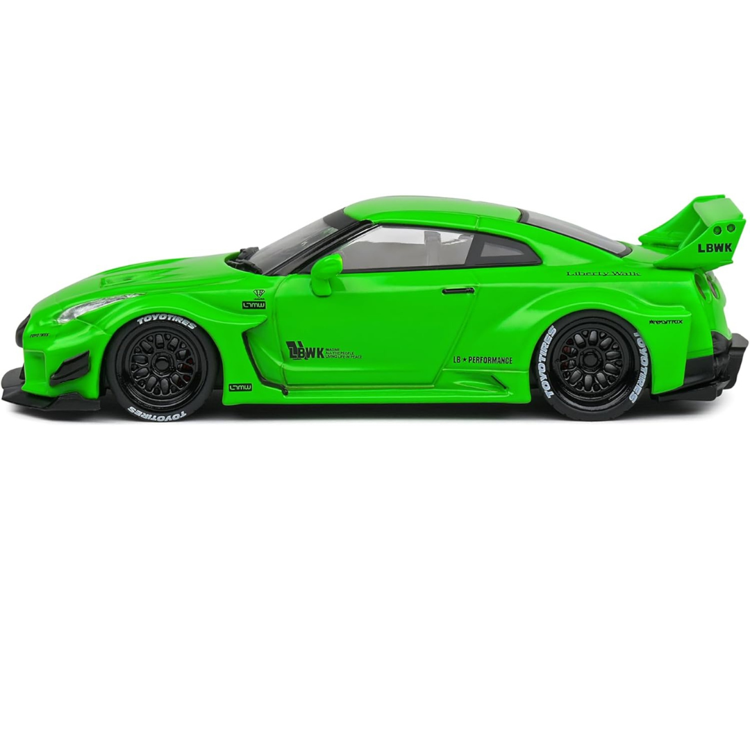 Solido 1/43 Nissan GT-R R35 Liberty Walk Work Silhouette Verde