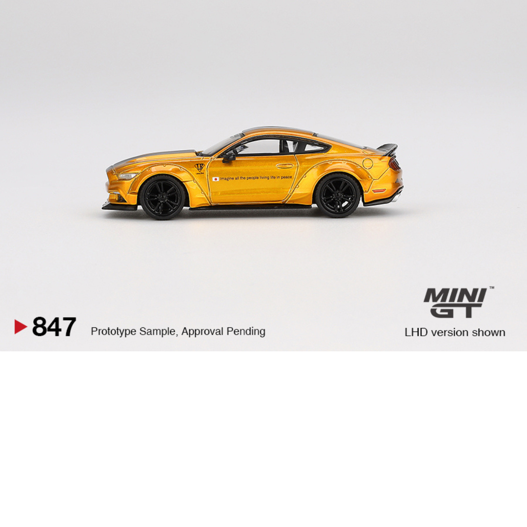 Minigt FORD MUSTANG LB-WORKS LBWK GOLD 2017 # 847 Color Oro 1.64