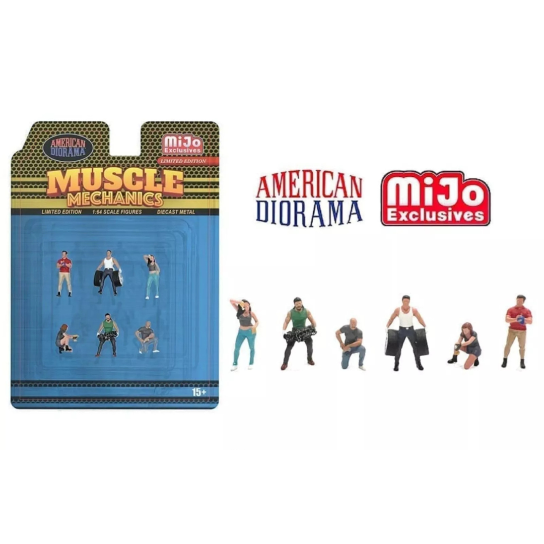 Figuras American diorama Muscle Mechanic Set Limitado 2400 Piezas Mijo Exclusives 1.64