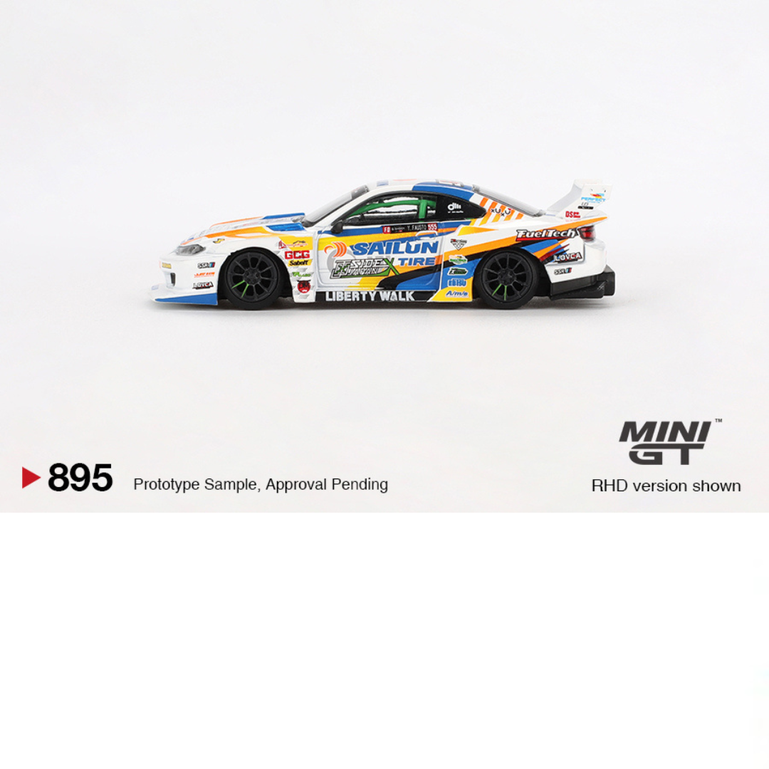 MINI GT NISSAN SILVIA S15 LB-SUPER SILHOUETTE #555 FORMULA DRIFT JAPAN 2023 # 895
