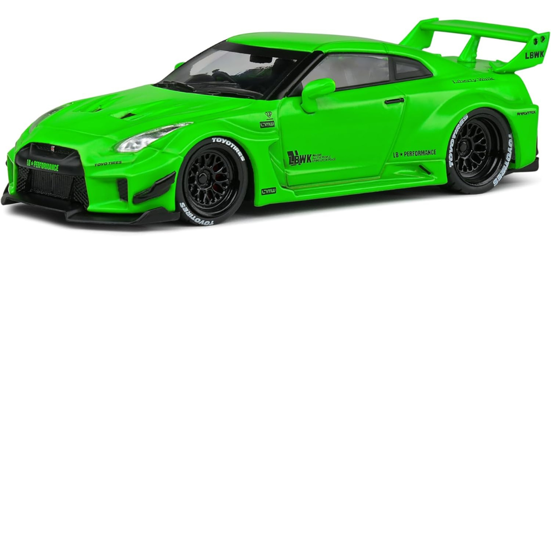 Solido 1/43 Nissan GT-R R35 Liberty Walk Work Silhouette Verde