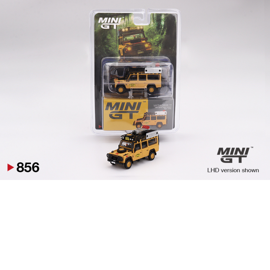 Minigt LAND ROVER DEFENDER 110 AMAZON TEAM TURKEY CAMEL TROPHY 1989 # 856