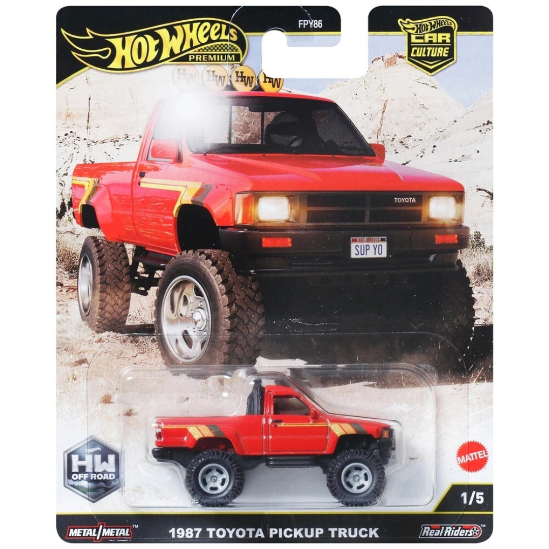 Hot Wheels Premium 1987 Toyota Pickup Truck Off Road 4x4 Car Culture 2025 Mattel