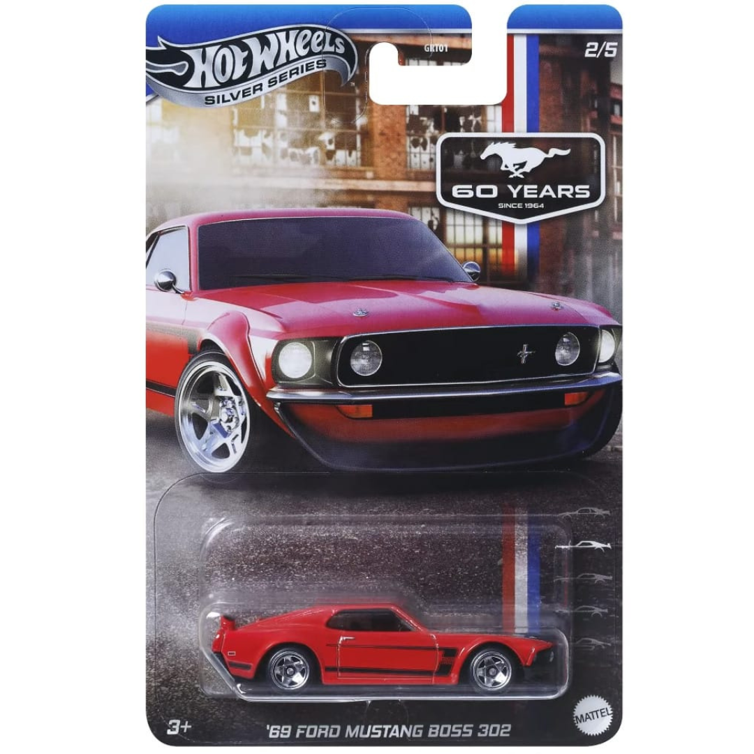 Hot Wheels Silver Series 1969 Ford Mustang Boss 302 Básico 1.64