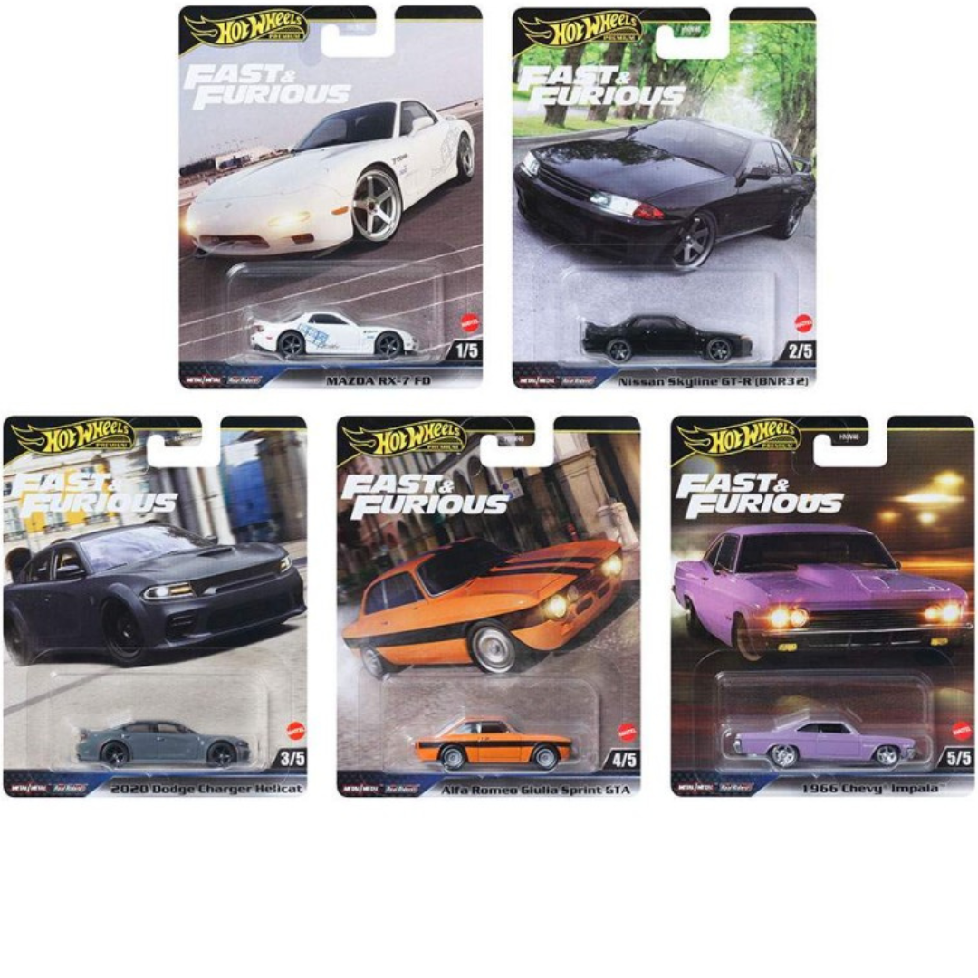 Hot Wheels Premium Serie Completa Fast And Furious HNW46
