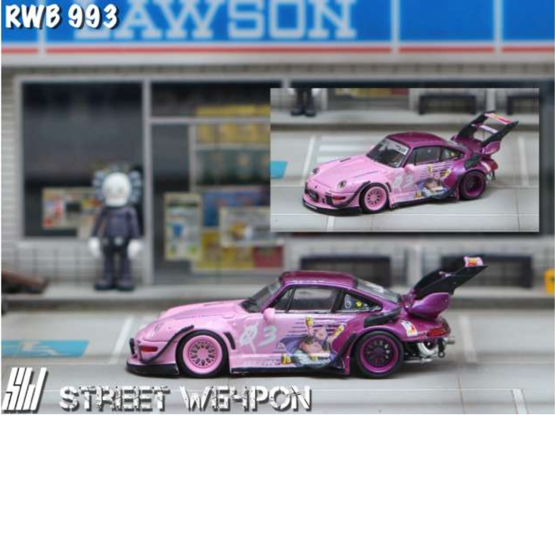 Street Weapon Porsche RWB 993 Majin Buu Dragon ball Street Warrior Bubu 1.64