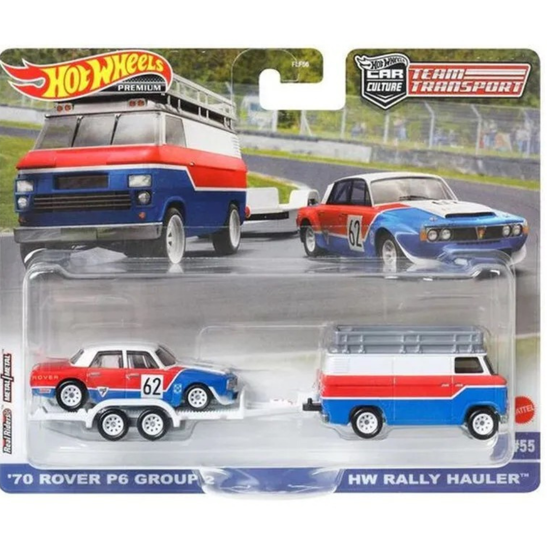 Hot Wheels Premium Team Transport Rover P6 Group 2 HW Rally Hauler