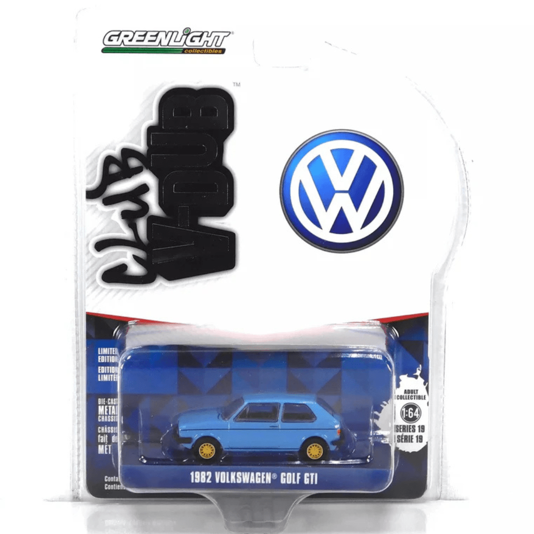 GreenLight Volkswagen Golf 1982 – Azul Club Vee - Dub Serie 19 - Garage23