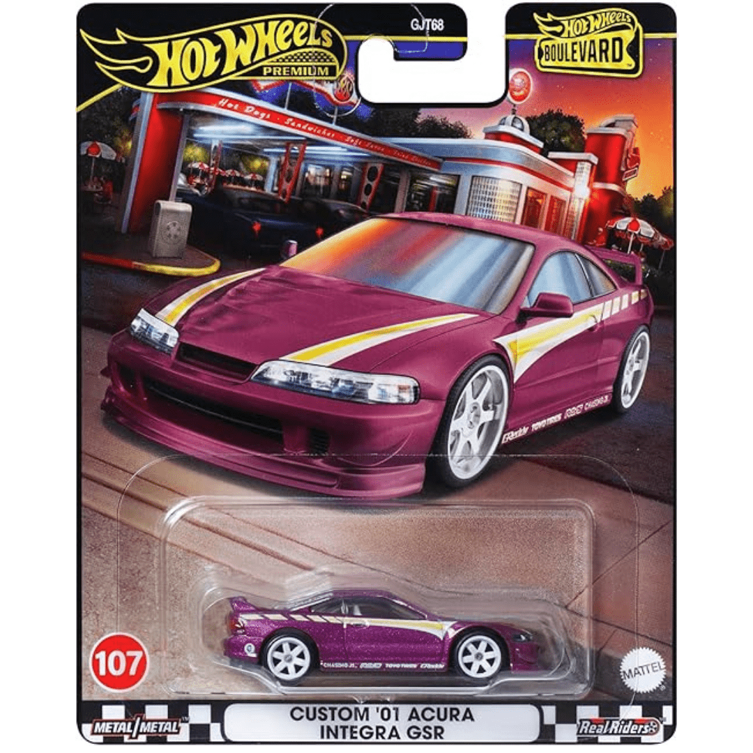 Hot Wheels Boulevard Acura Integra GSR Custom color morado Premium - Garage23