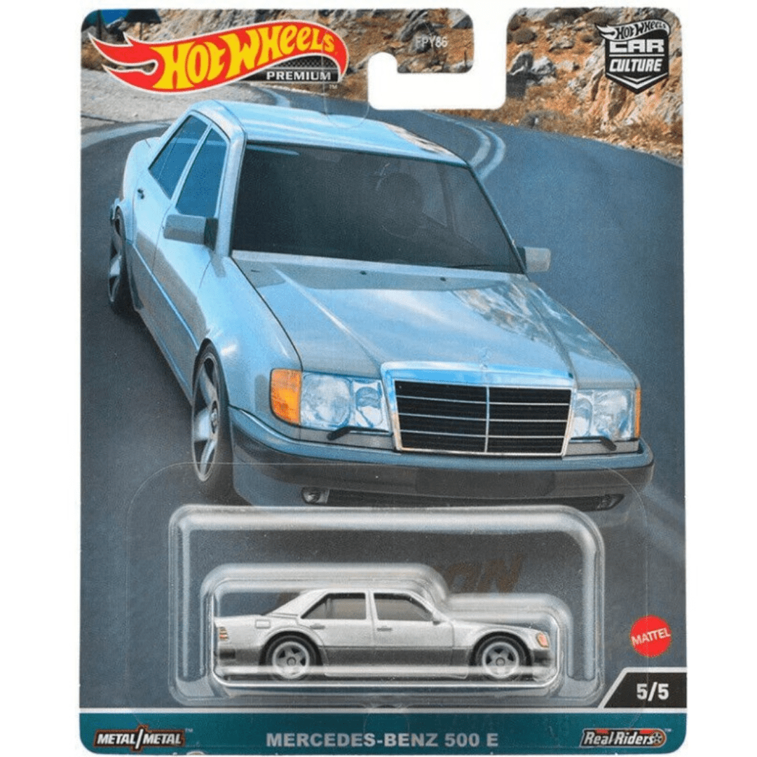 Hot Wheels Premium Mercedes Benz 500E Gris Car Culture - Garage23