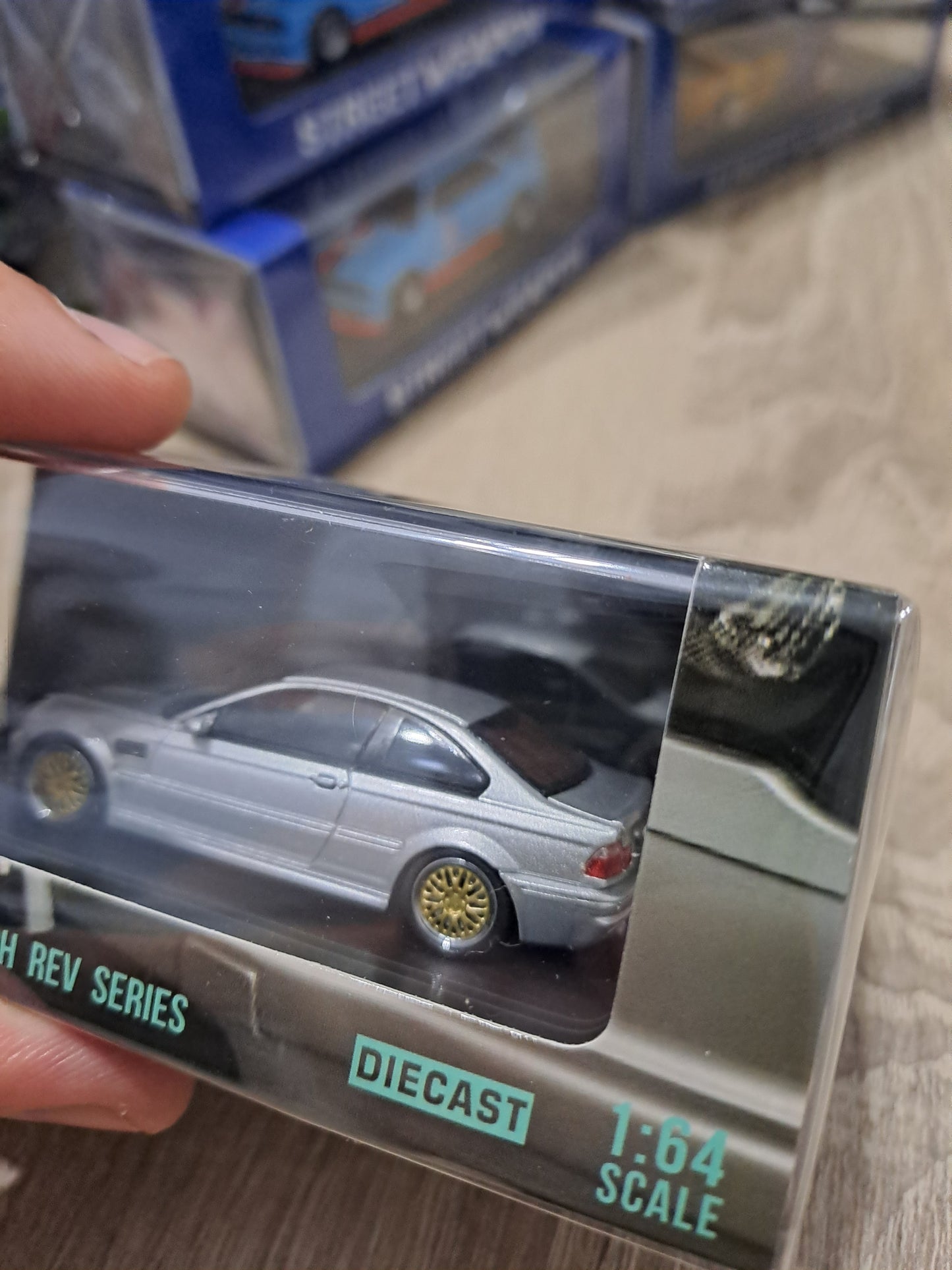 Stance Hunters x Street Weapon M3 CSL E46 – Cromo plateado con ruedas BBS 1/64