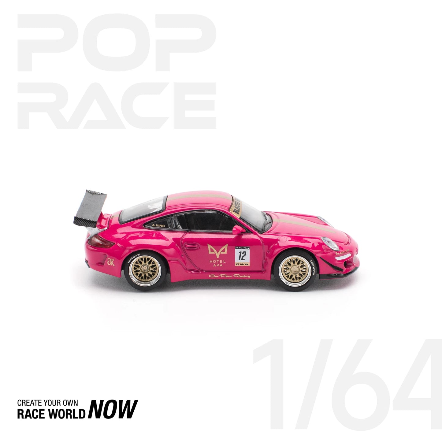 Pop Race 1/64 997 RWB AVA Rosa # 187 PR640187