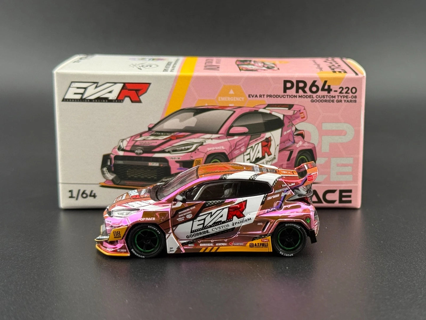 Pop Race Eva RT Production Model Custom Type 08 Goodride GR Yaris # 220