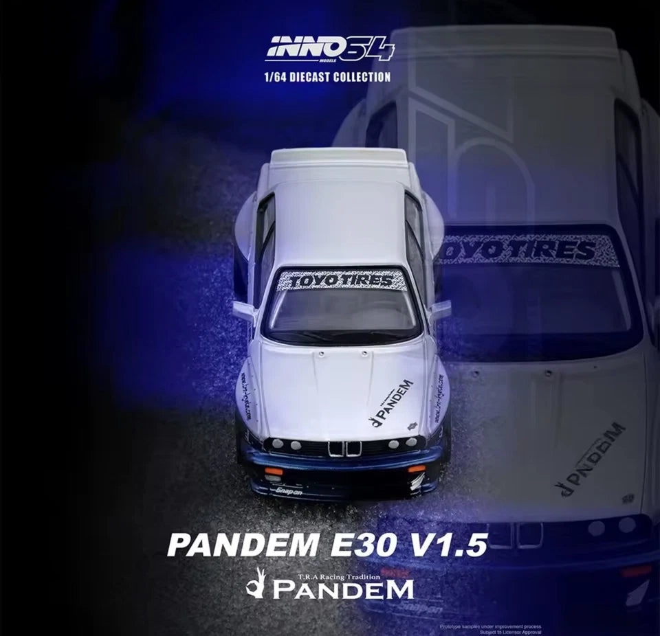 Inno64 Pandem E30 M3 Silver Blue IN64-E30P-SILBLU