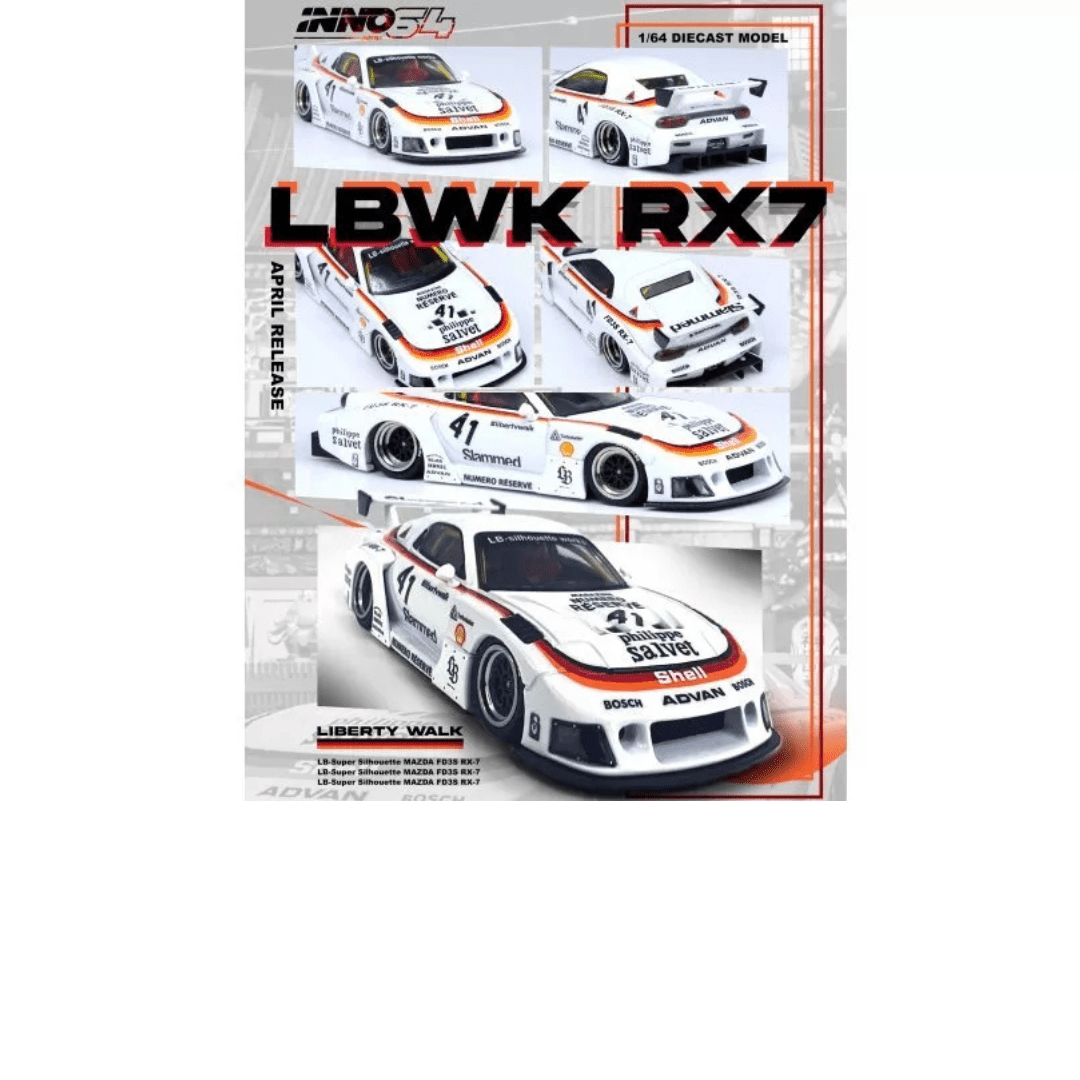 ULTIMA UNIDAD !! MAZDA RX7 Inno64 (FD3S) - LB Super Silhouette - LBWK #41 - INNO 1.64 - Garage23