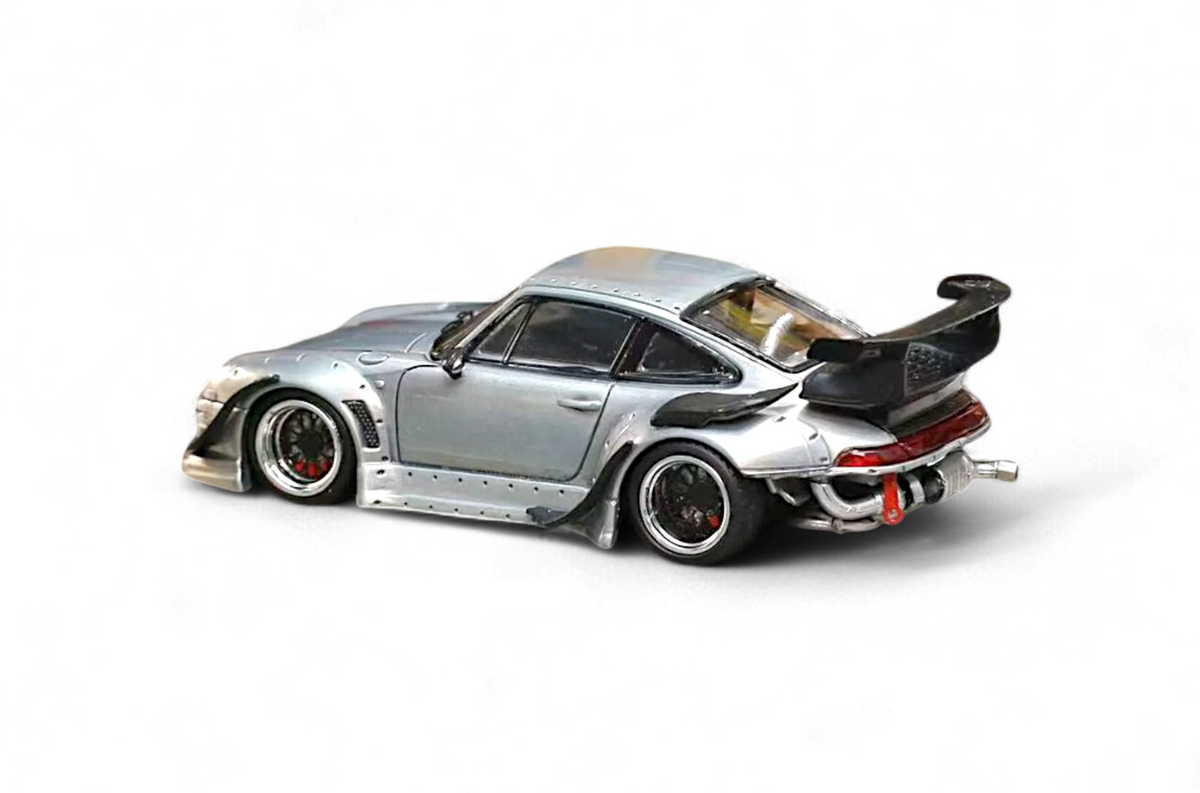 Street Weapon 1/64 RWB 993 Zamac With Low Tail Silver STW203