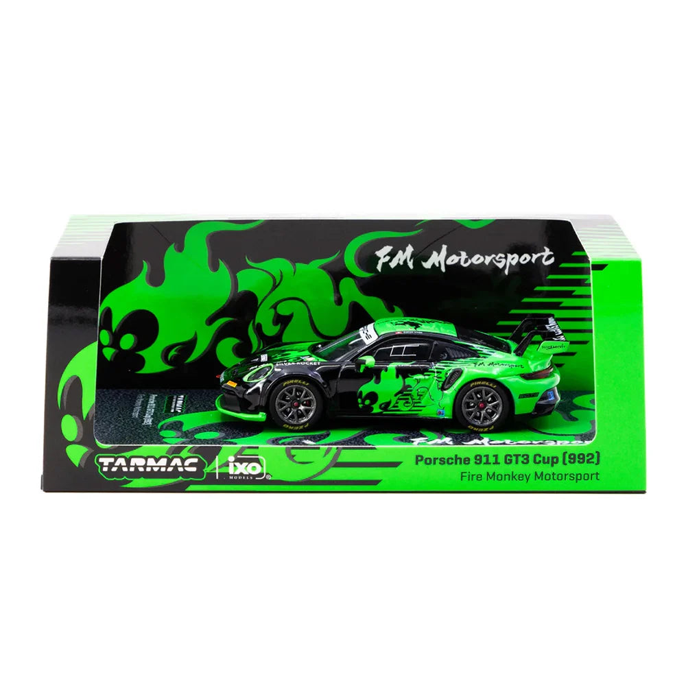 TARMAC WORKS HOBBY64 1/64- Porsche 911 GT3 Cup (992) Fire Monkey Motorsport T64-093-FMM