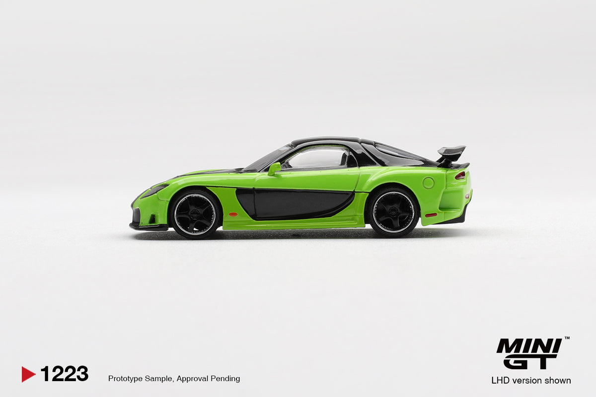 *** LLEGADA FINALES DE SEPTIEMBRE 2026 ***  MINI GT MAZDA RX7 FD VEILSIDE FORTUNE7 GREEN 2012 # 1223