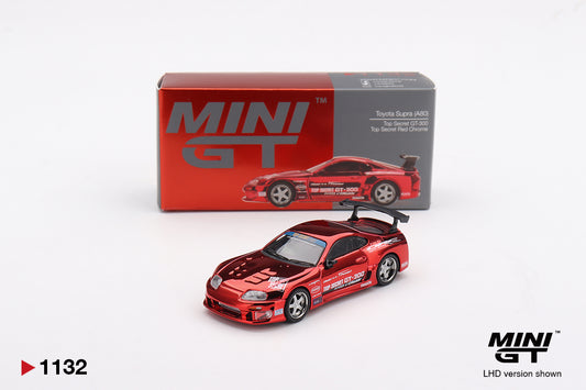 *** BLISTER *** MINI GT TOYOTA SUPRA A80 TOP SECRET GT 300 RED CHROME 2014 # 1132