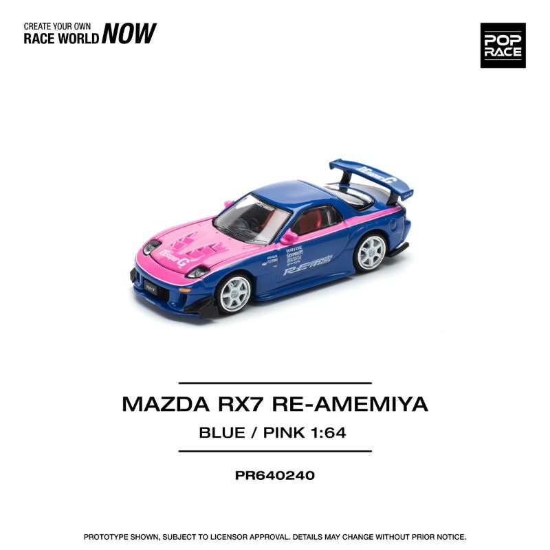 Pop Race Mazda RX7 Re Amemiya Azul / Rosa # 240