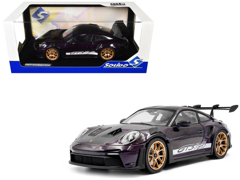 1/18 Solido 2024 Porsche 911 (992) GT3 RS Weissach Paars Morado soli1812103