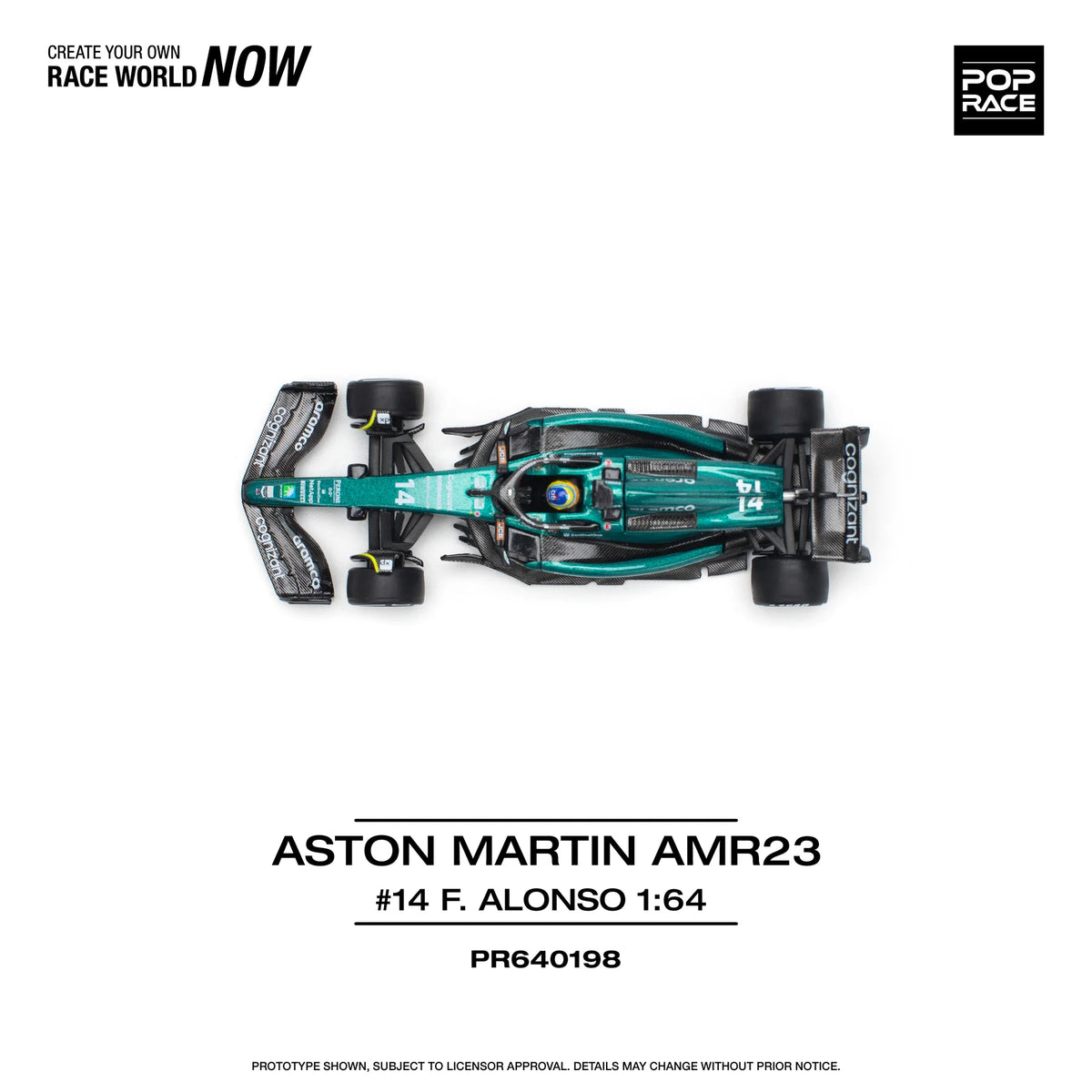 Pop Race Fernando Alonso Aston Martin AMR23 F1 #14  # 198 PR640198