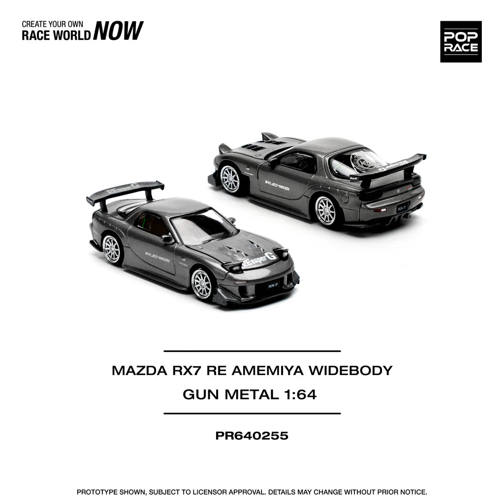 Pop Race Mazda RX7 RE AMEMIYA Gun Metal # 255  1.64