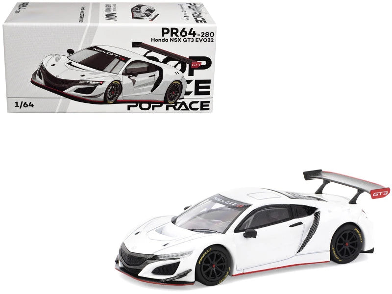 Pop Race Honda NSX GT3 EVO22 White # 280 PR640280