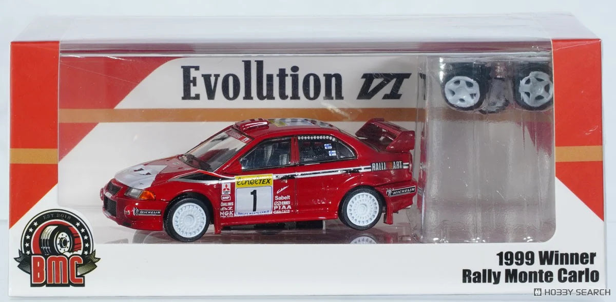 BM Creations 1/64 1999 Mitsubishi Lancer EVO VI #1 Campeón Rally Montecarlo