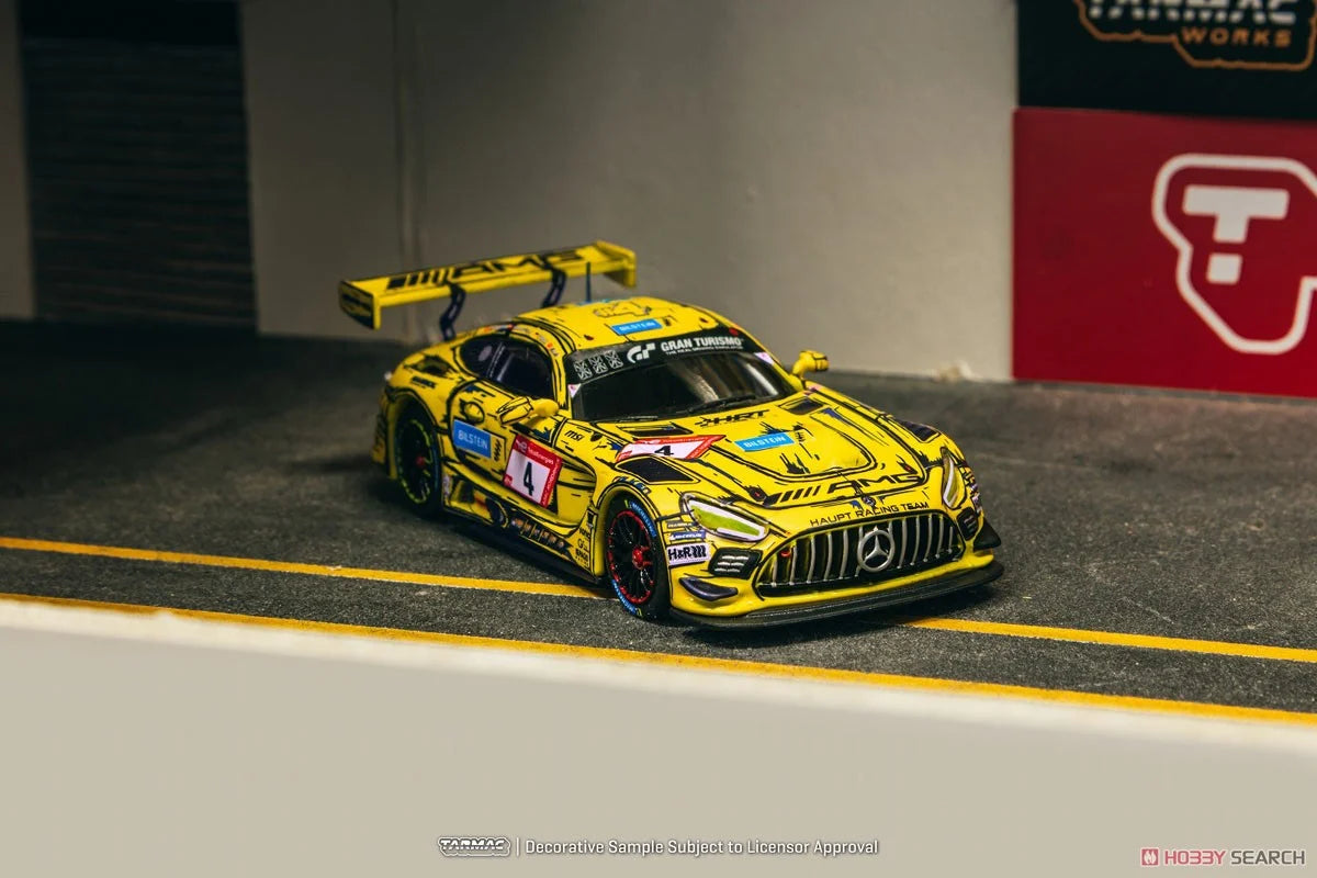 Tarmac Works 1.64  Mercedes Benz AMG GT3 #4 P.Ellis/R.Marciello/E. Mortara/L.Stolz, Nürburgring 24h 2023 Amarillo