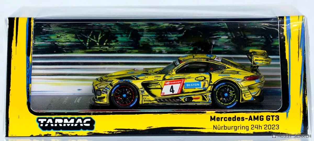 Tarmac Works 1.64  Mercedes Benz AMG GT3 #4 P.Ellis/R.Marciello/E. Mortara/L.Stolz, Nürburgring 24h 2023 Amarillo