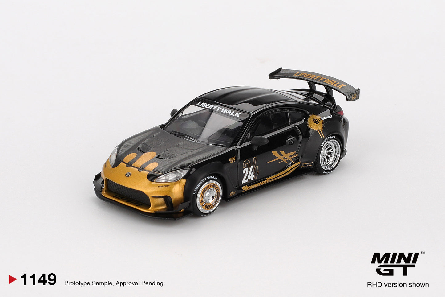MINI GT TOYOTA GR SUPRA LB NATION BLACK & GOLD 2025 # 1149