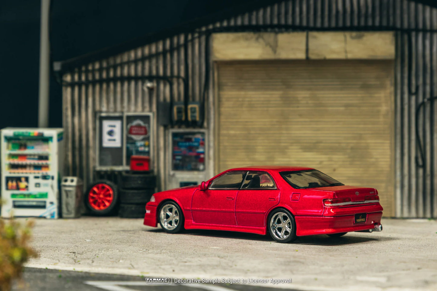 Tarmac Works 1.64 Vertex Toyota Mark II JZX100 Rojo Metálico