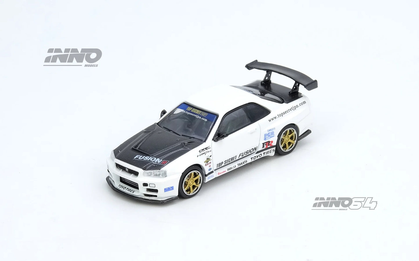 Inno64 Nissan Skyline Top Secret R34 GTR White