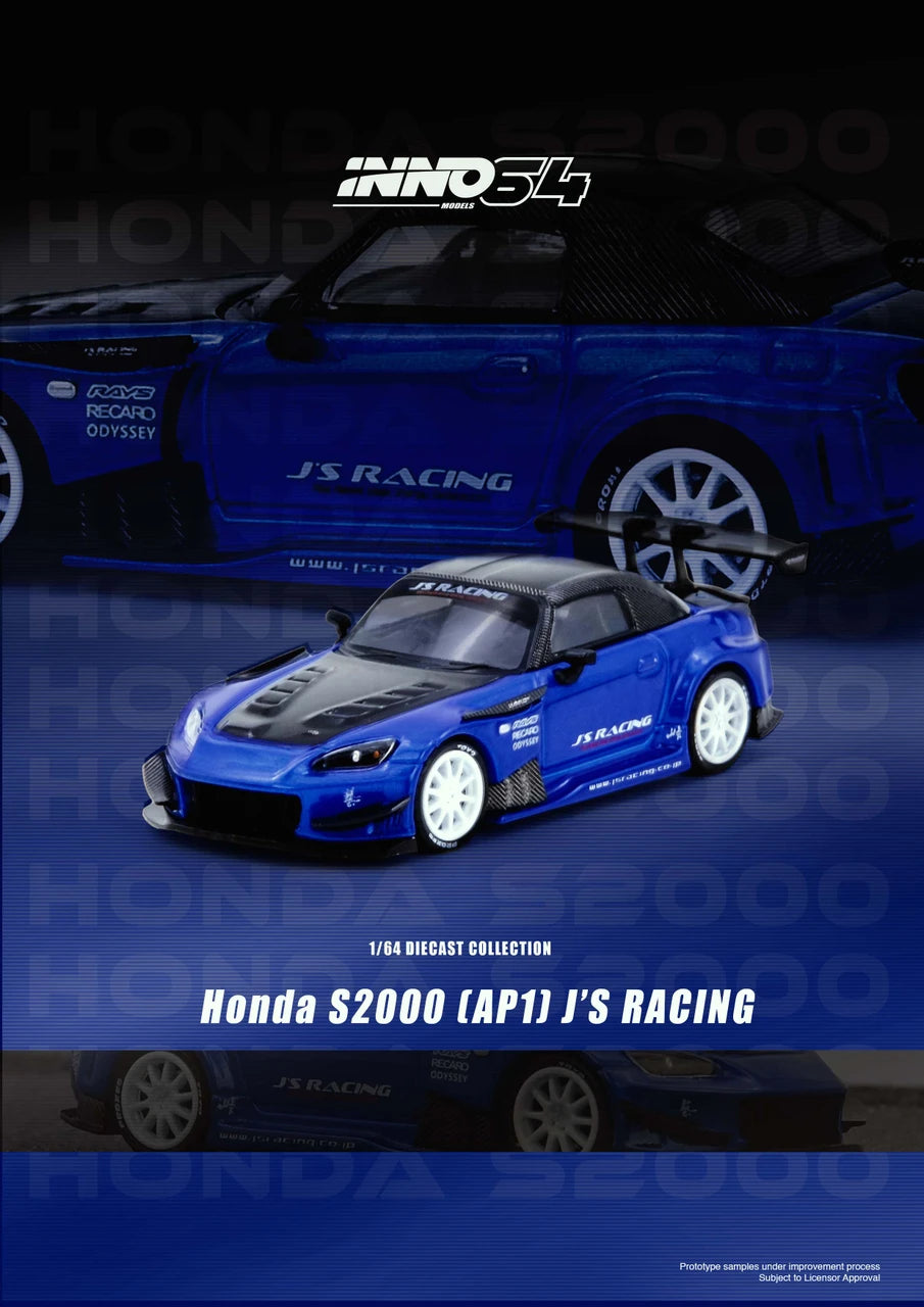 Inno64 Honda S2000 J'S RACING Blue IN64-S2000JS-BLUE