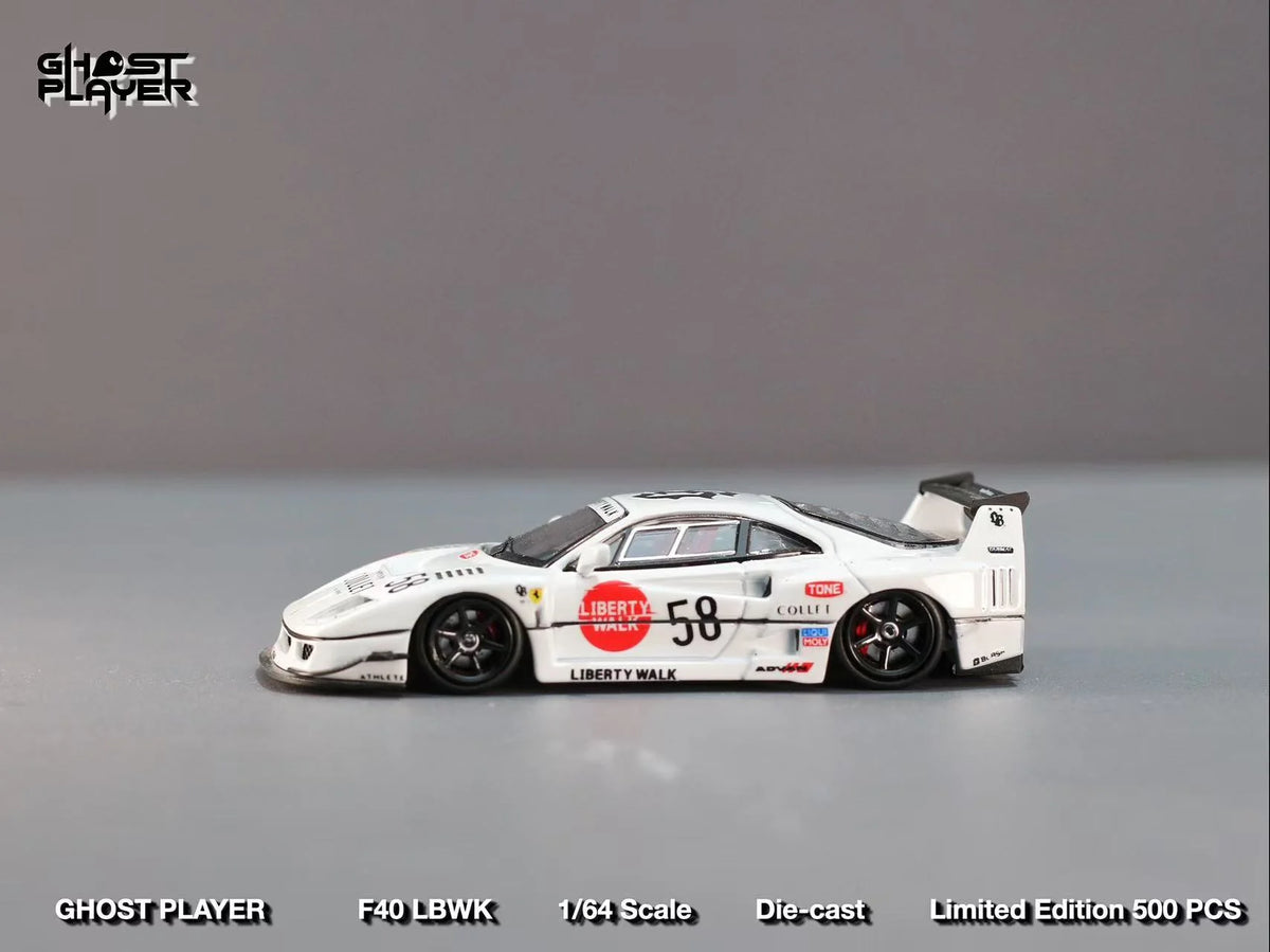 Street Weapon 1/64 Ghost Player - Ferrari F40 LBWK #58 White STW209