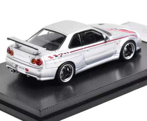 %%% My Model Collect Nissan Skyline R34 V Spec Nismo Livery silver 1.64 MMC640009C
