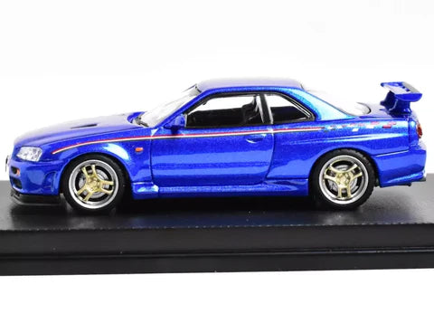 %%% My Model Collect Nissan Skyline R34 V Spec Nismo Livery Blue 1.64 MMC640009D