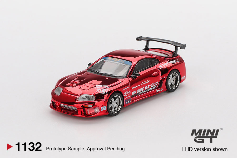 MINI GT TOYOTA SUPRA A80 TOP SECRET GT 300 RED CHROME 2014 # 1132