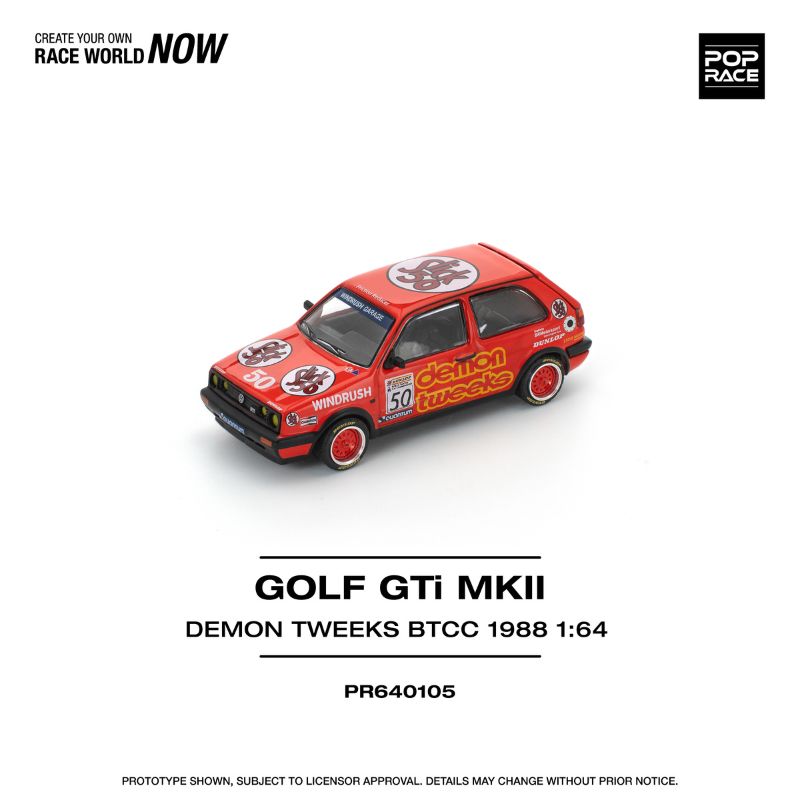 Pop Race Volkswagen Golf GTI MKII Team Demon Tweeks BTCC 1988 # 105