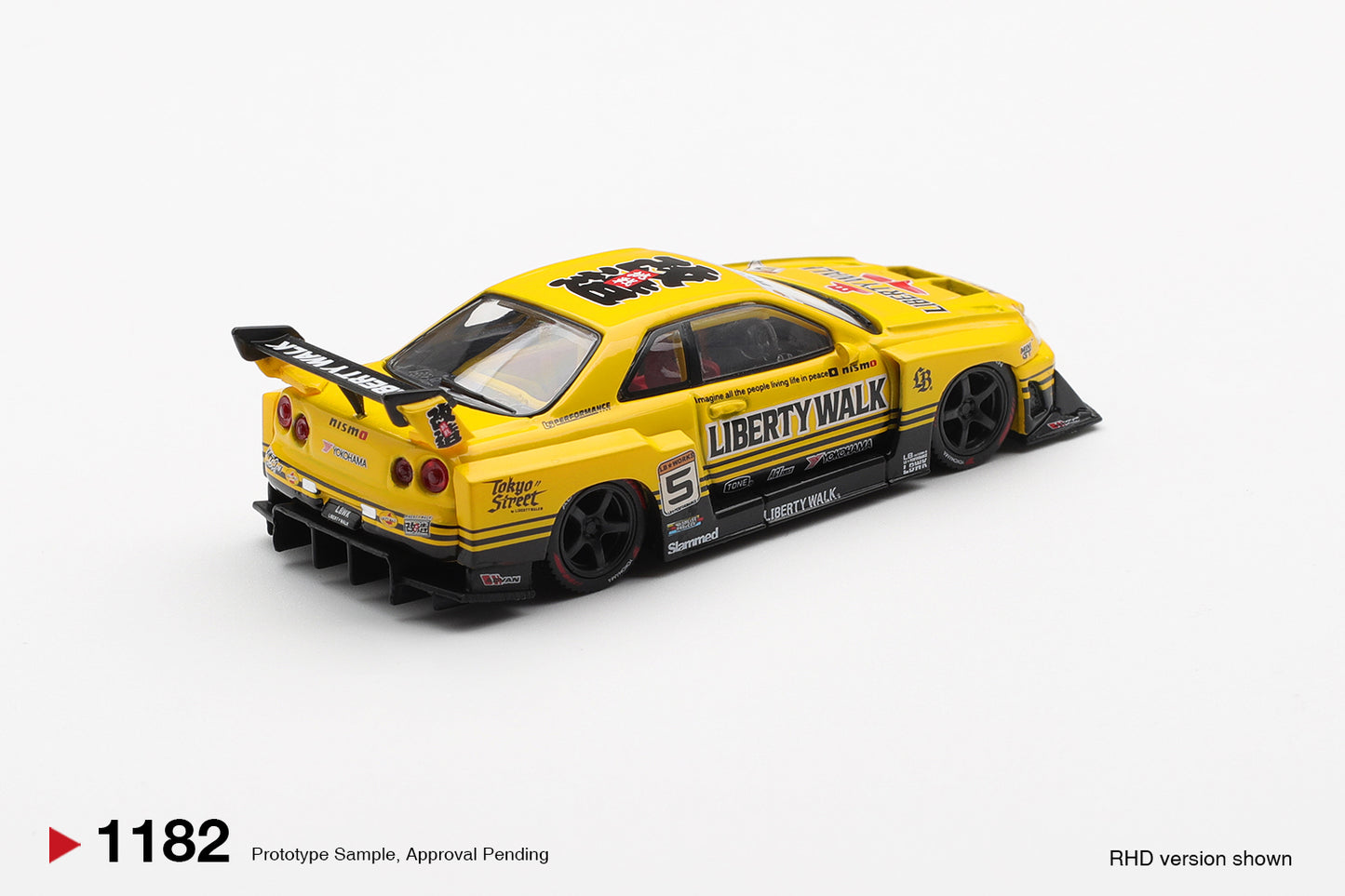 MINI GT 1:64 NISSAN GTR R34 SKYLINE SUPER SILHOUETTE SPORT YELLOW 2025 # 1182