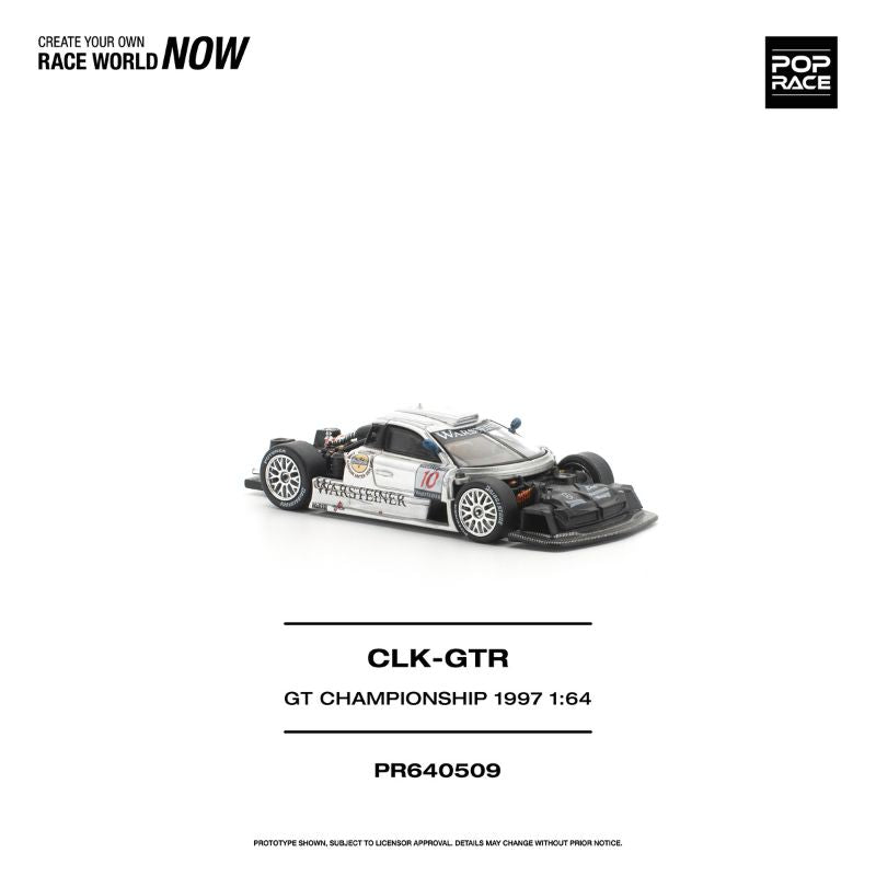 ***PREORDER *** LLEGADA APROXIMADA SEGUNDO TRIMESTRE 2027 *** POP RACE 1997 Mercedes Benz AMG CLK GTR FIA GT Championship sILVER 509